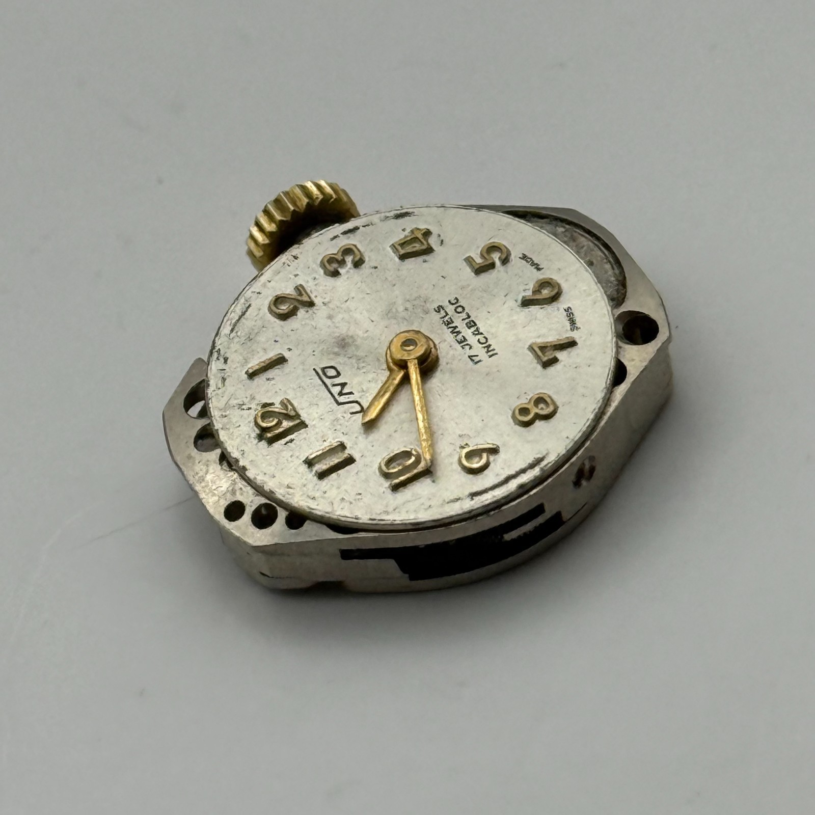 FHF 69-21 Watch Movement Uno 17 Jewels Swiss Manual Wind Parts Repair 15.3mm