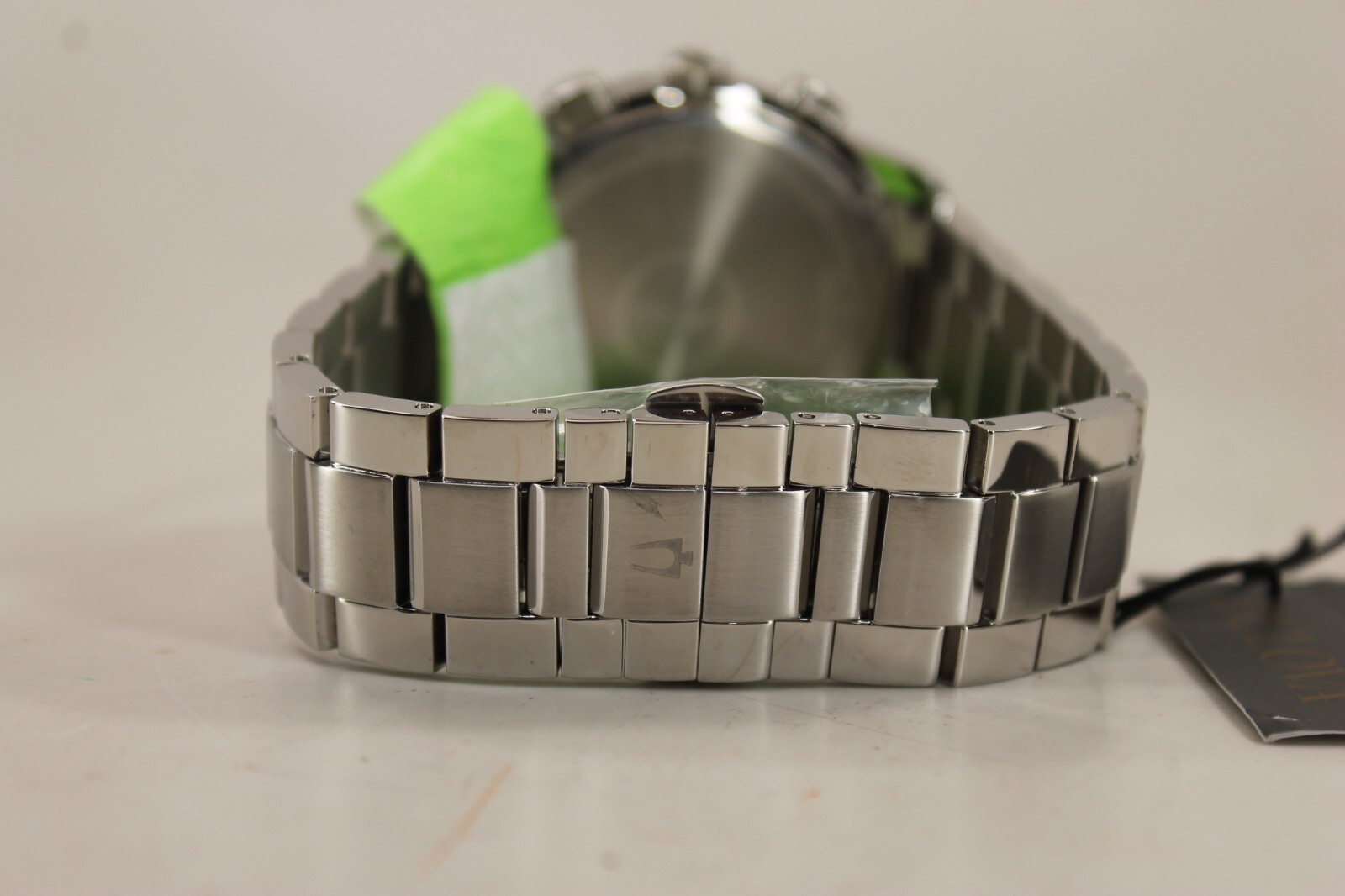 Bulova Chronograph Watch Men 46mm Black Dial Stainless Steel Date 96B288