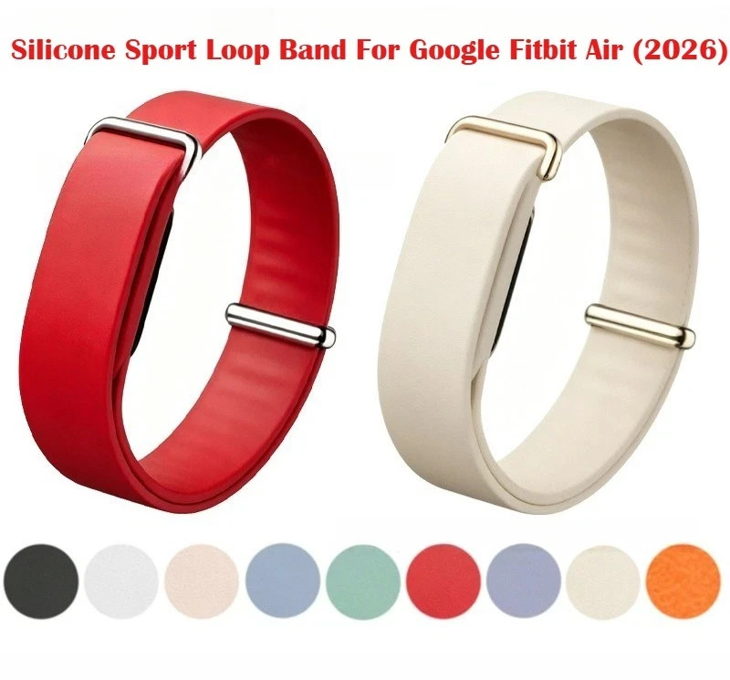 Silicone Sports Adjustable Loop Strap For Google Fitbit Air Band Replacement