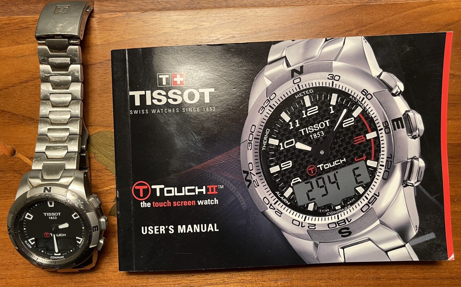 Tissot T-Touch II Titanium Analog-Digital Men’s Watch Dial T047420A