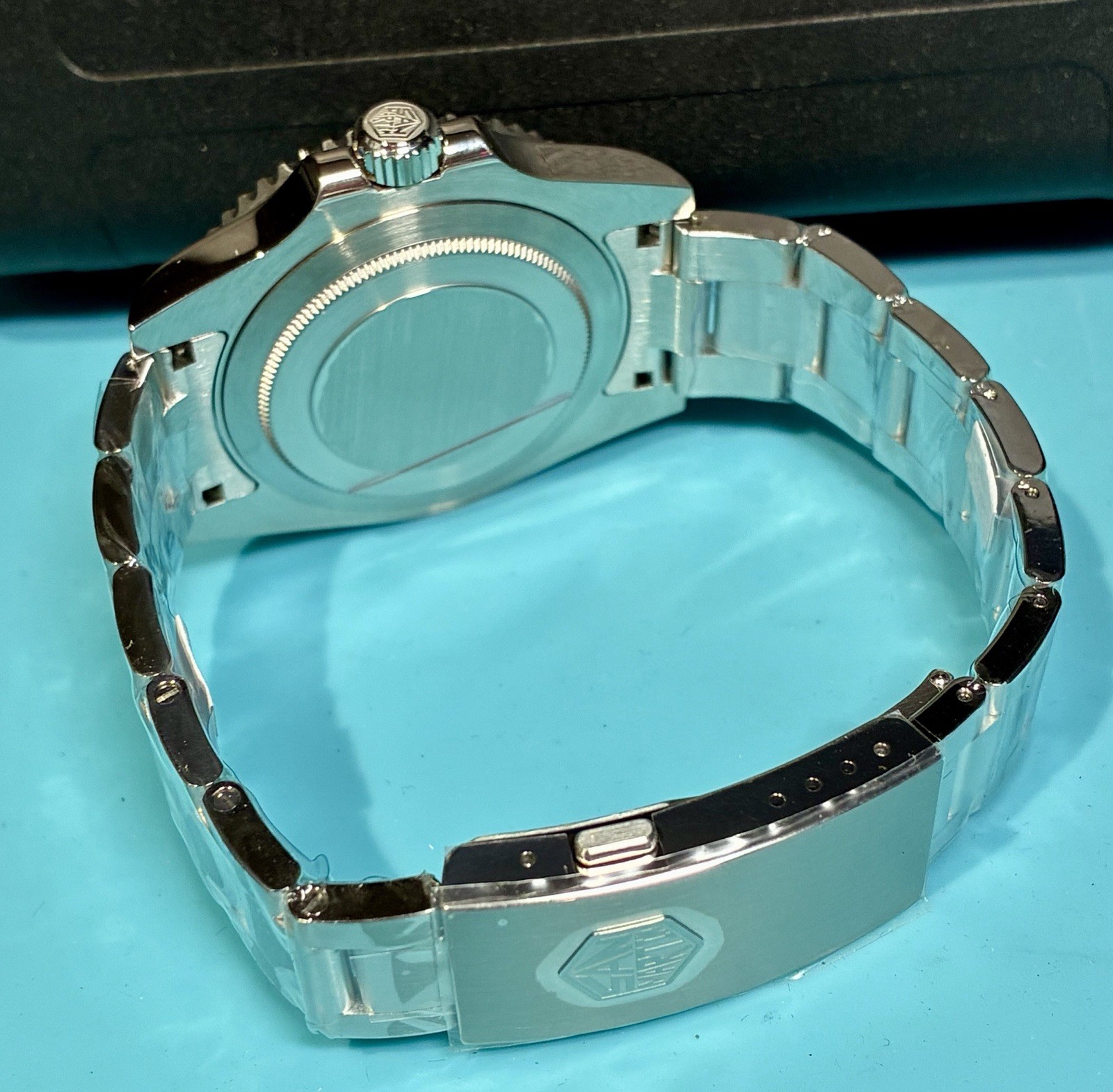 SAN MARTIN WATER GHOST 40MM ST2130 AUTO HI BEAT BLACK ENAMEL SAPPHIRE CERAMIC