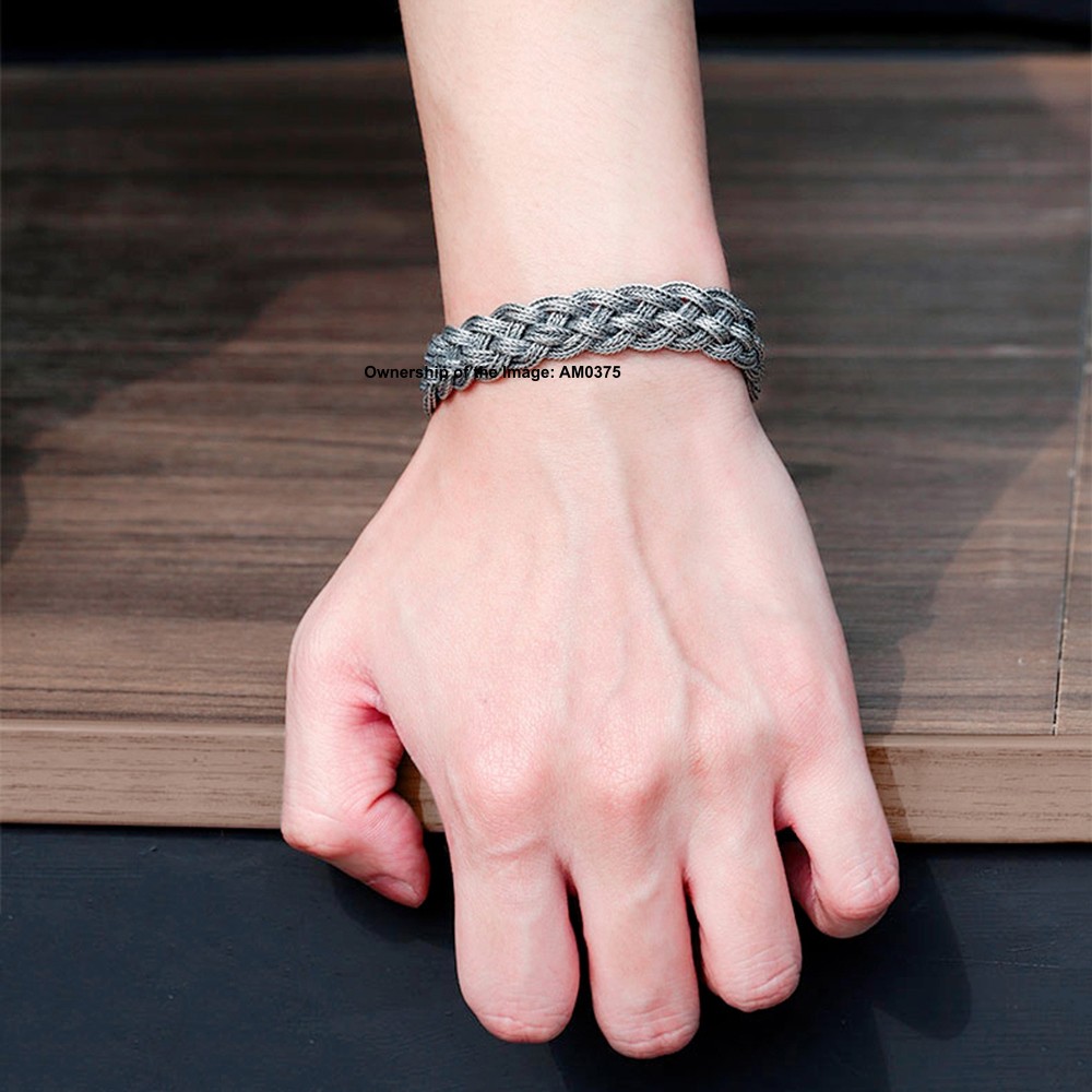 Fine Real S925 Sterling Silver Bracelet 12mm Wheat Link Men Bracelet 7.5-8.7inch