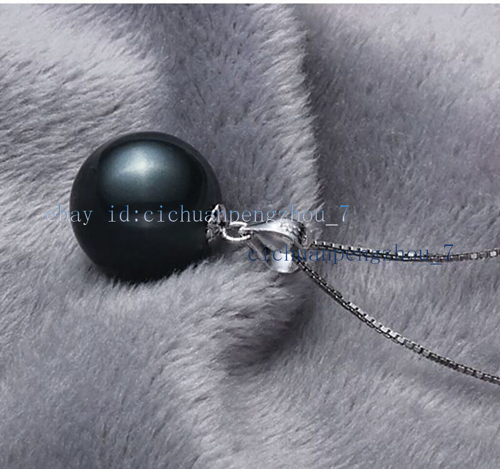 8 Colors Genuine 14/16mm South Sea Shell Pearl Round Beads Pendant Necklace 17”