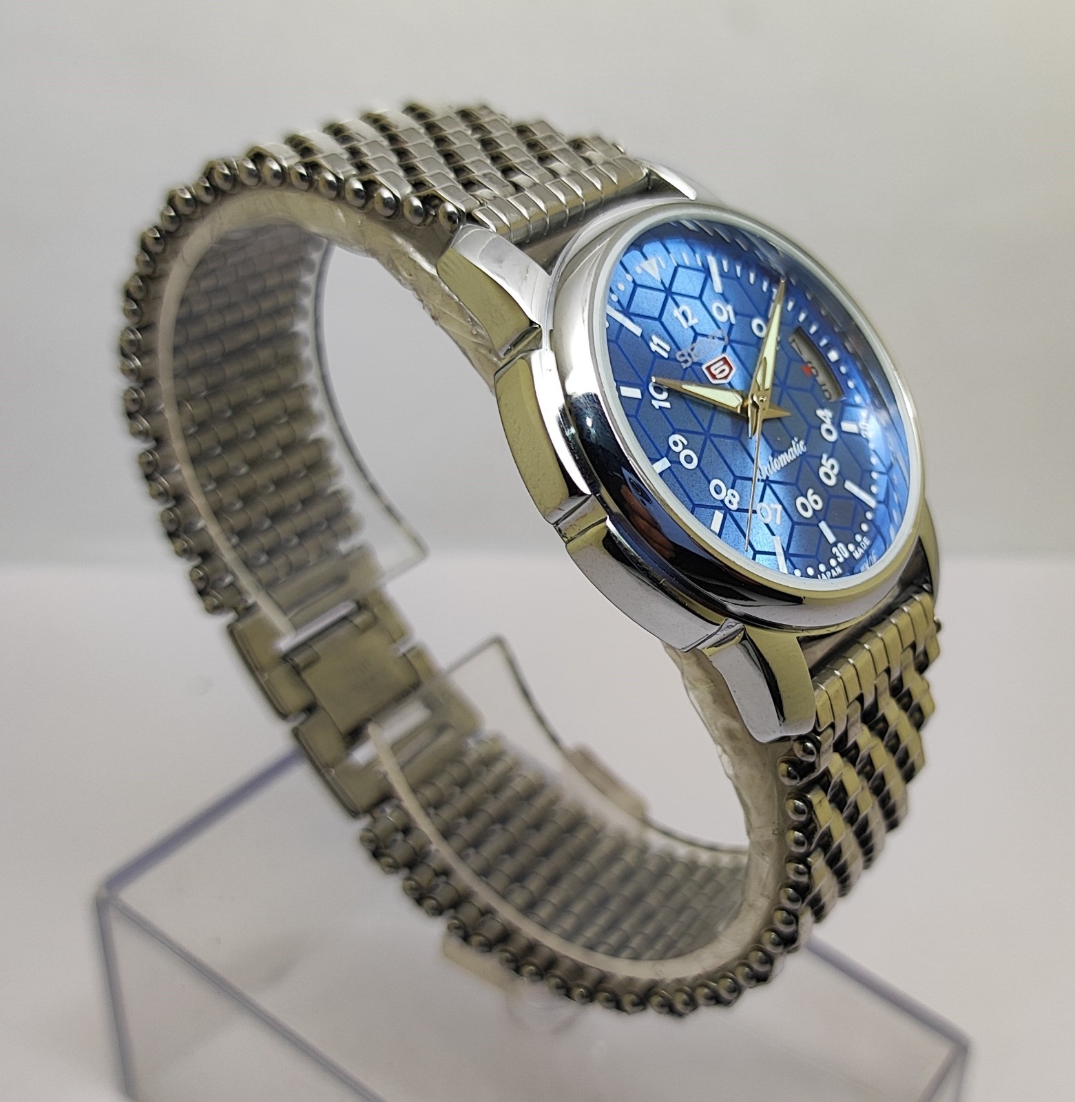 Refurbished Automatic Men’s Watch Day Date | Classic Vintage Style | Steel Strap