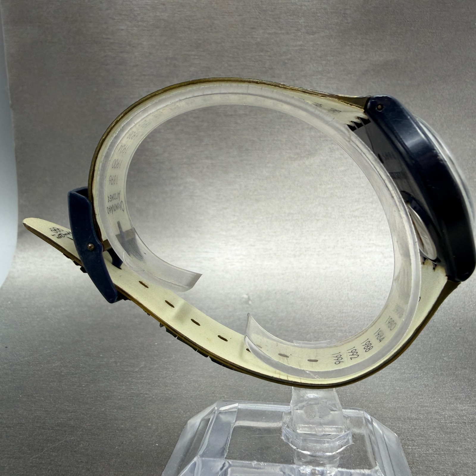 Swatch Olympics Sydney 2000 Watch Mne Silver Dial Blue Tone Round New Battery