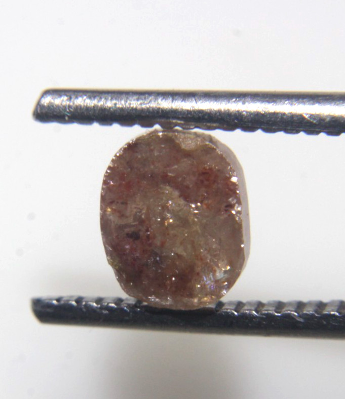 0.95Cts Oval Shape Gray brown Color Checker Cut Diamond 6.89×5.59×1.98 MM