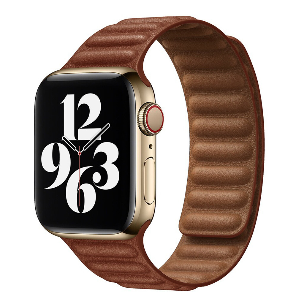 For AppleWatch Leather Link Magnetic Strap Band 38mm Ultra Series 8 7 6 SE 5