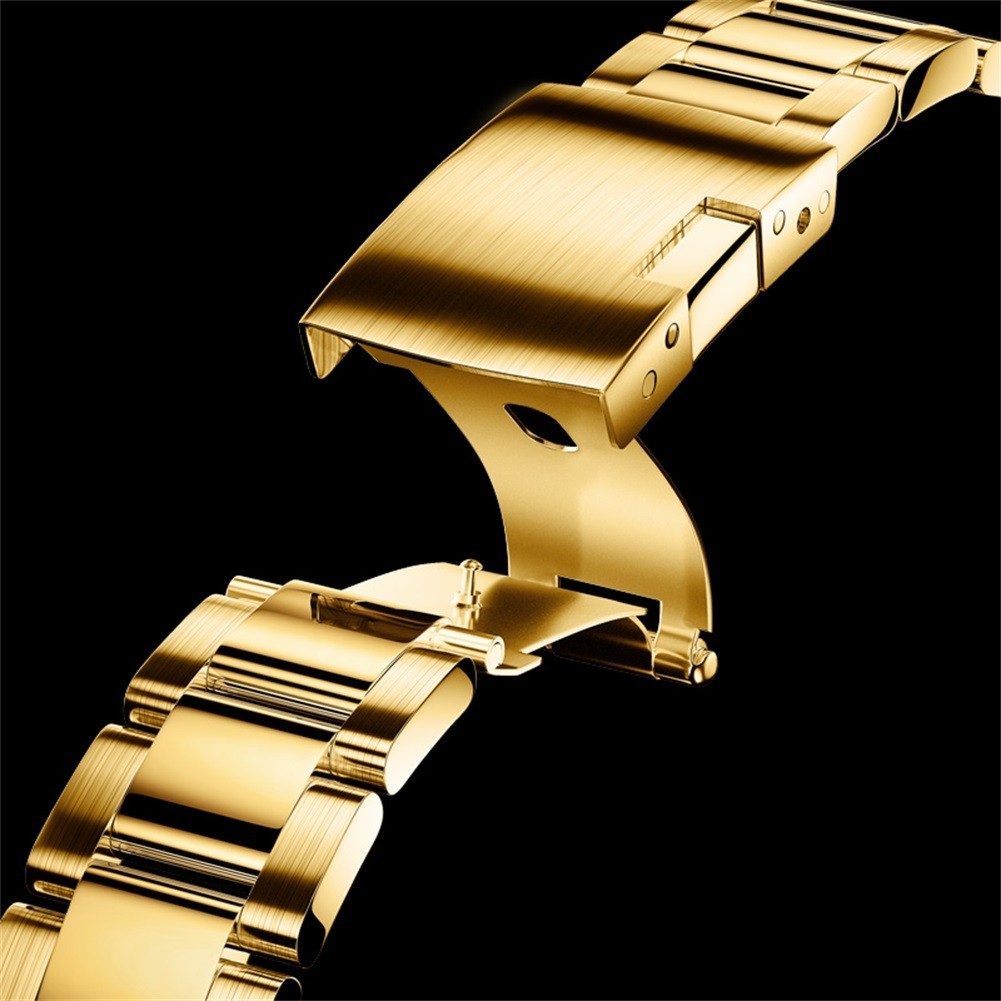 OLEVS 6638 Luxury Simple Business Water Resistant Golden Men Chronograph Watch