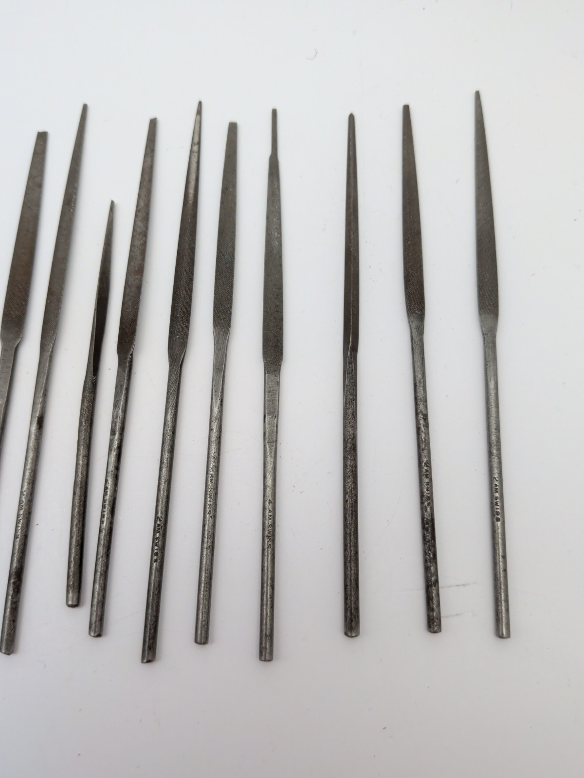 LOT OF 32: Vintage Jewelry Jeweler Watchmaker Precision METAL FILES ALL AM SWISS