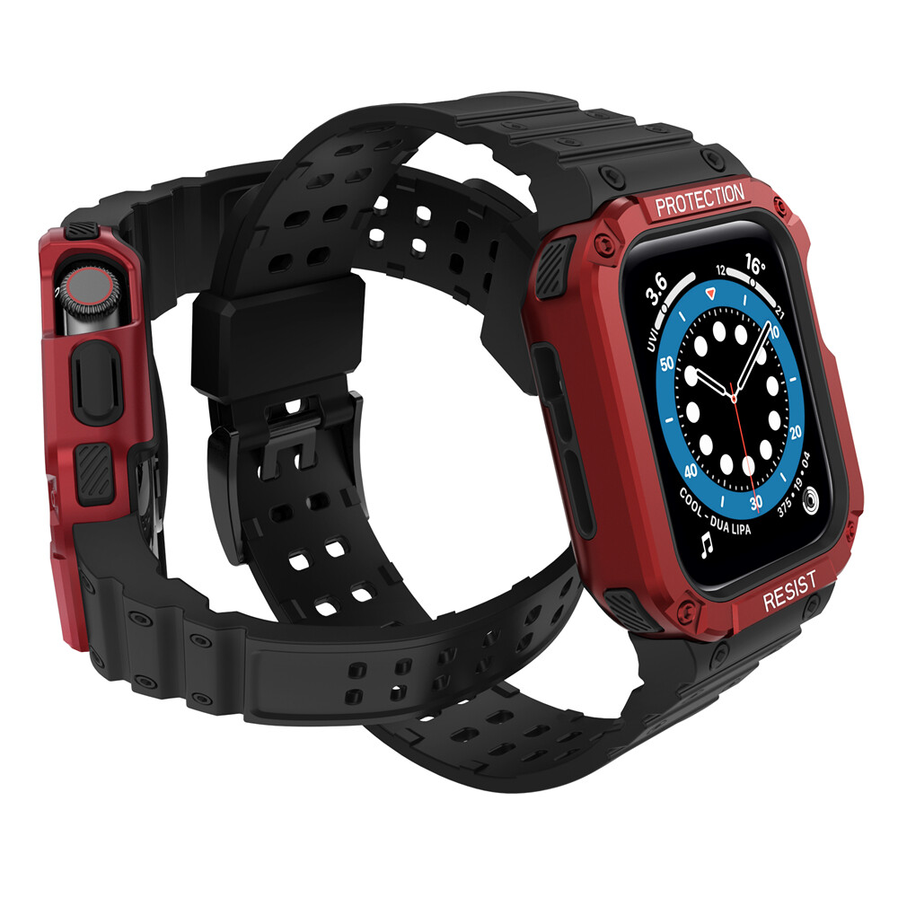 Rugged One-piece Sport Band Strap for Apple Watch 9 8 7 6 5 4 3 SE 40/44/41/45mm