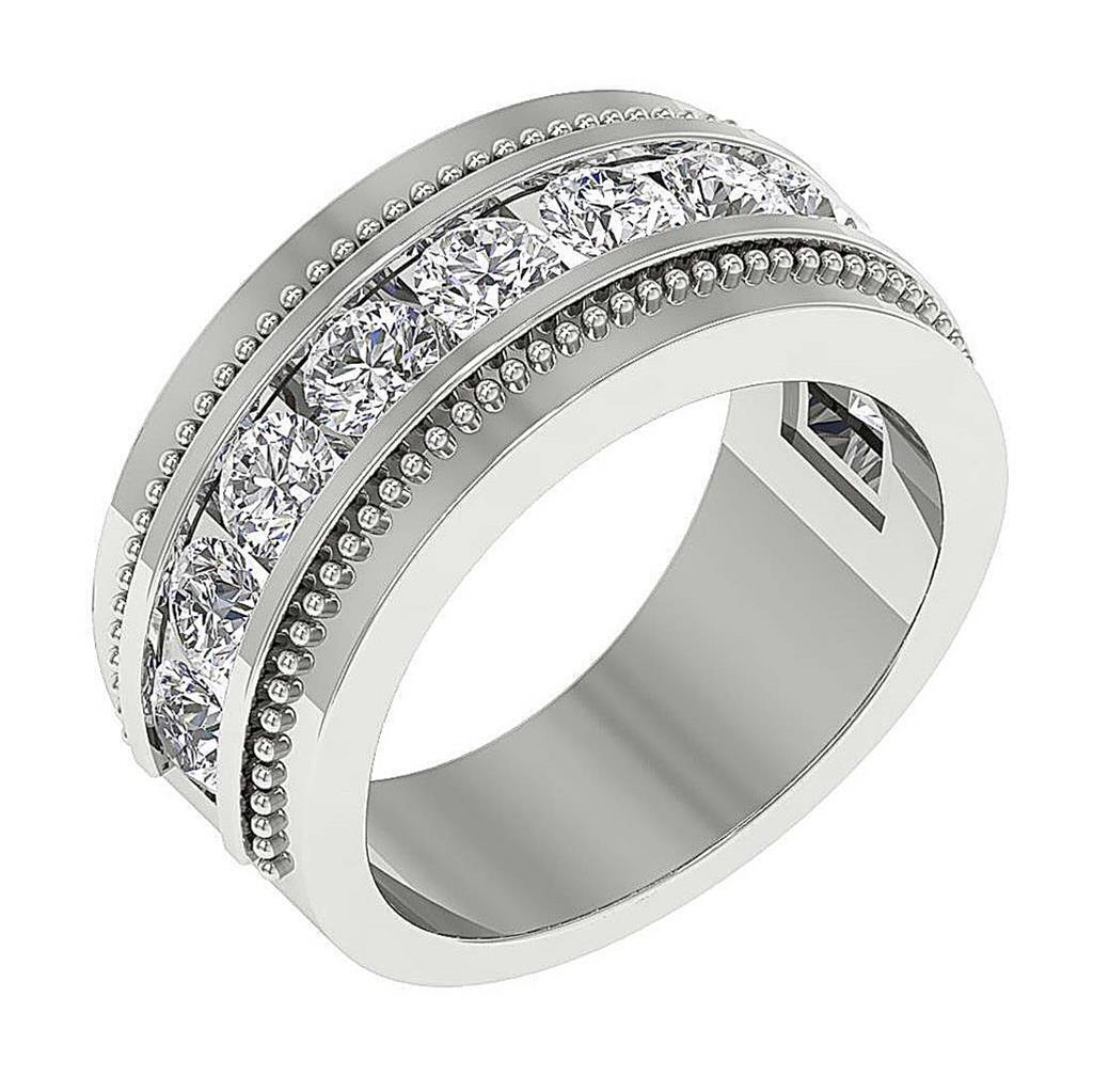 VS F 1.75 Carat Lab Grown Diamond Men’s Engagement Ring 10.00 MM 10K Yellow Gold