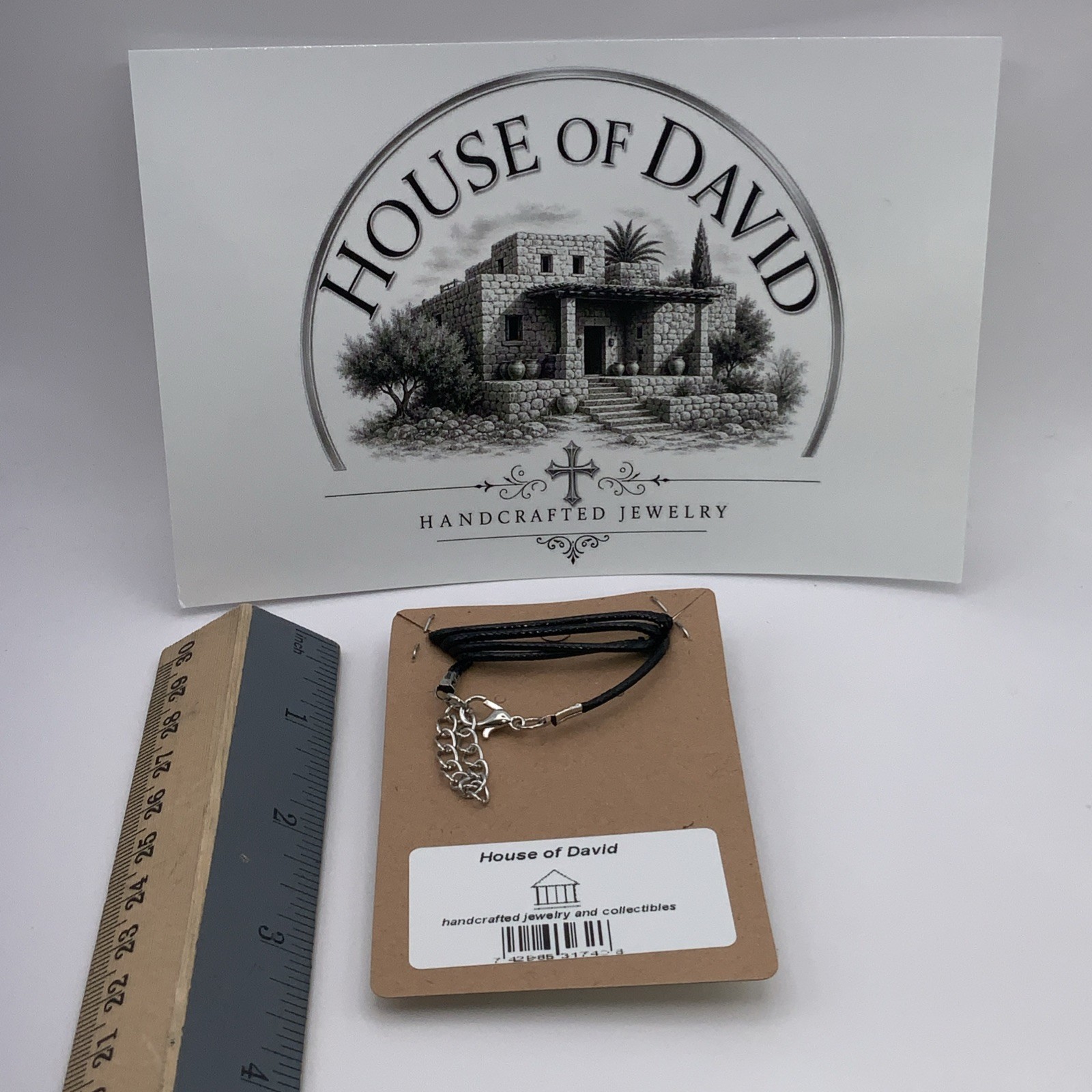 House Of David Handmade Cross Necklace Floating 3D Pearls