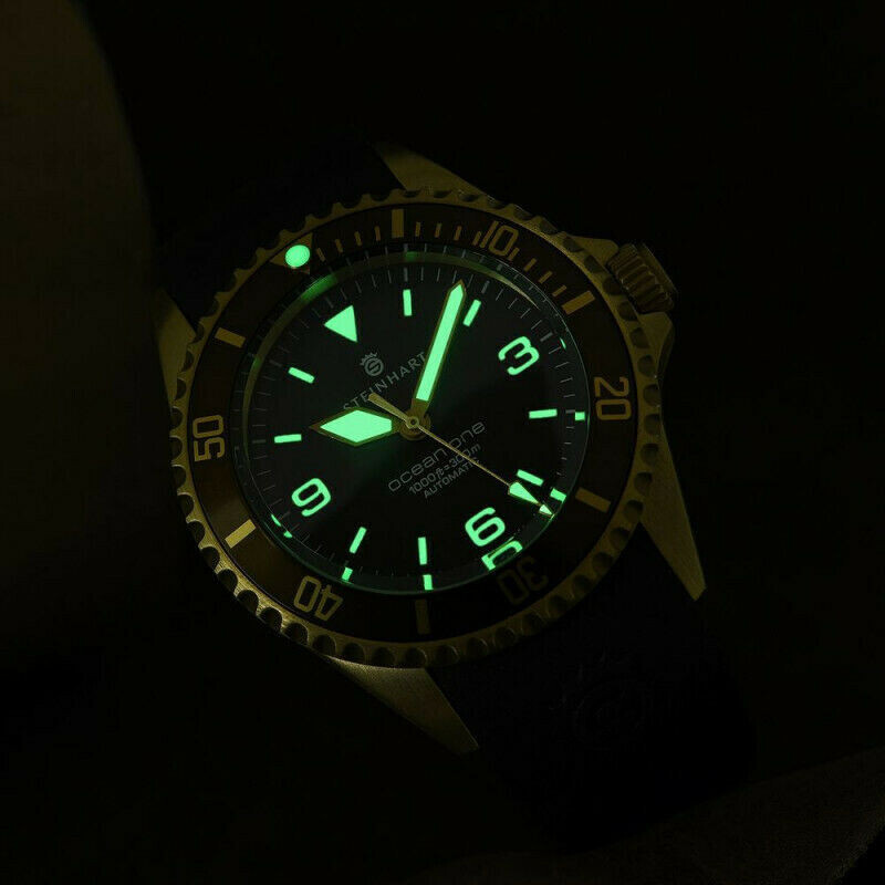 Steinhart Ocean One Bronze Brown Bezel Automatic Swiss Diver Watch 103-0573 Men