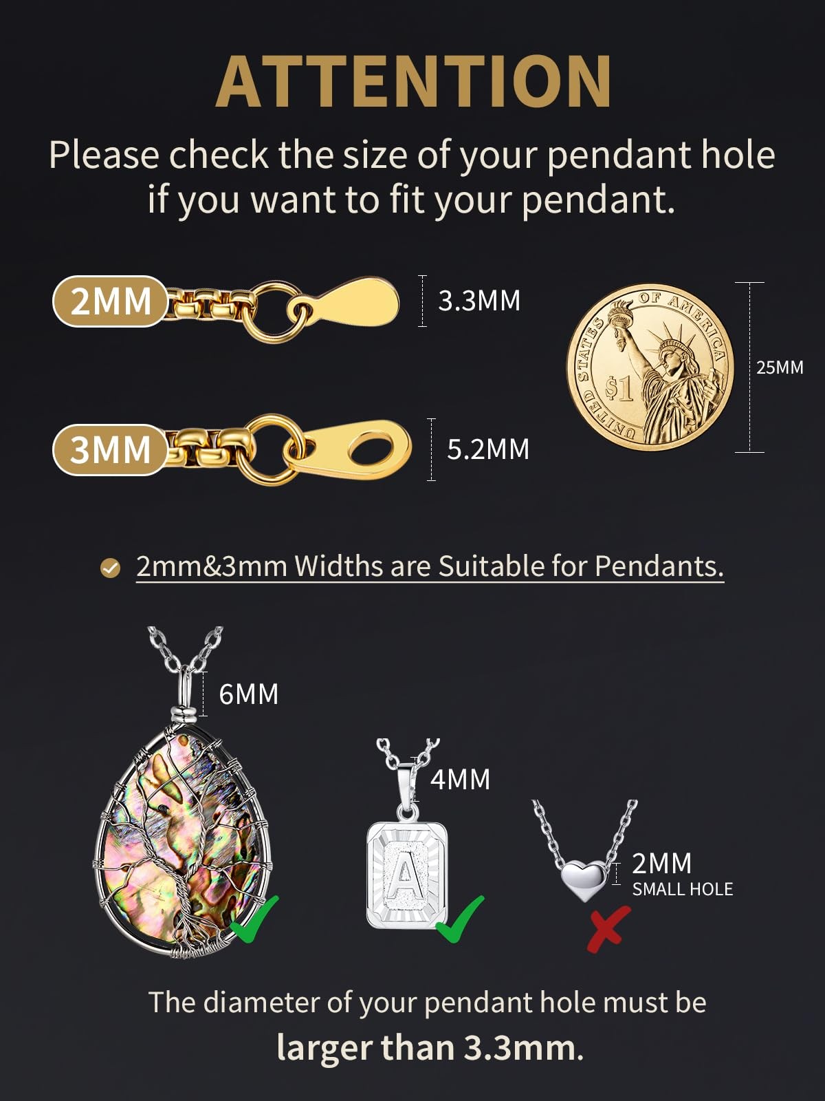 Stainless Steel Rolo Chain Necklace for Men & , 2mm Silver Round Necklace for…
