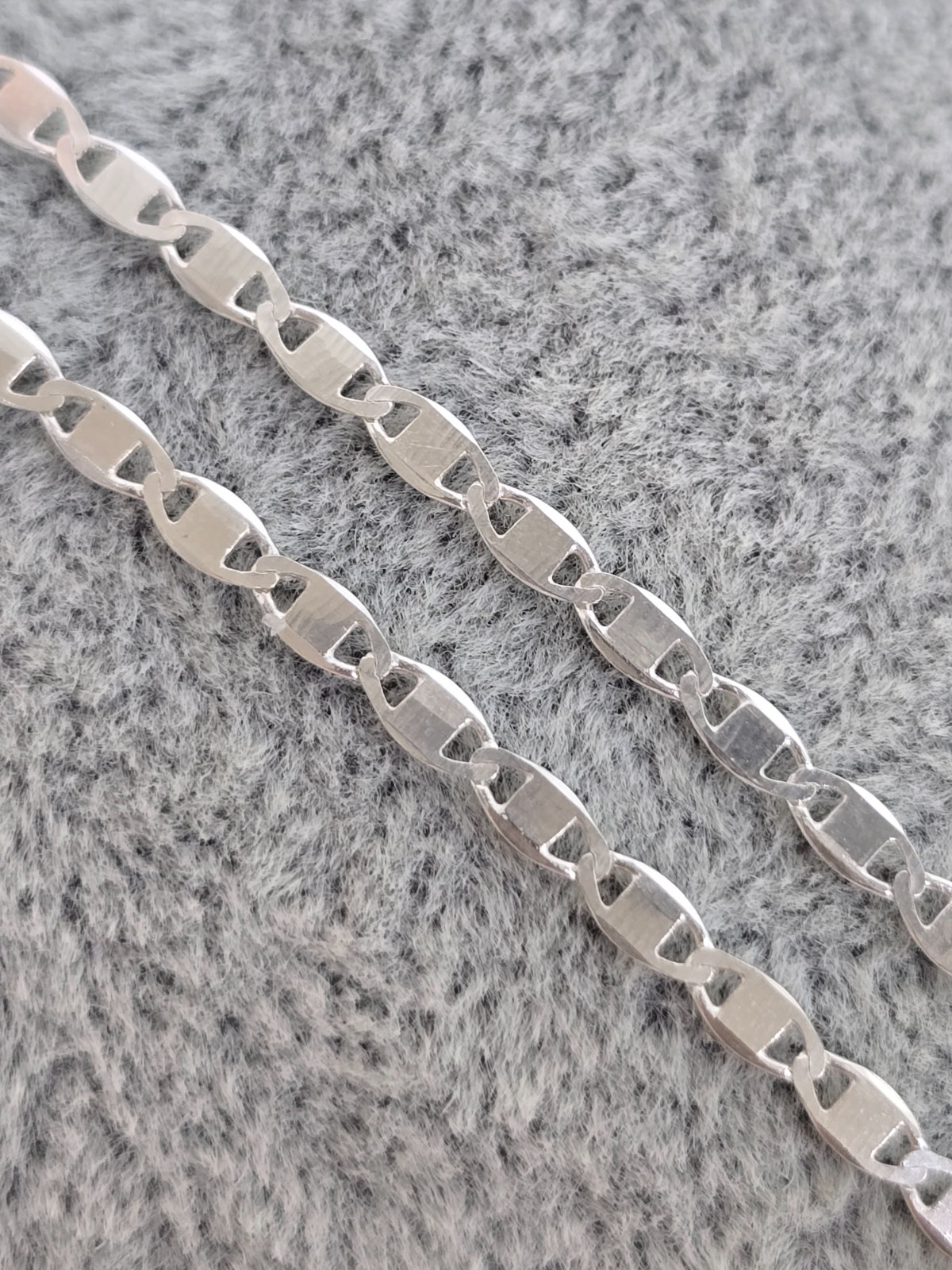 Cadena Espejo Liso Plata 925 Mexican Sterling Silver Mirror Chain Necklace