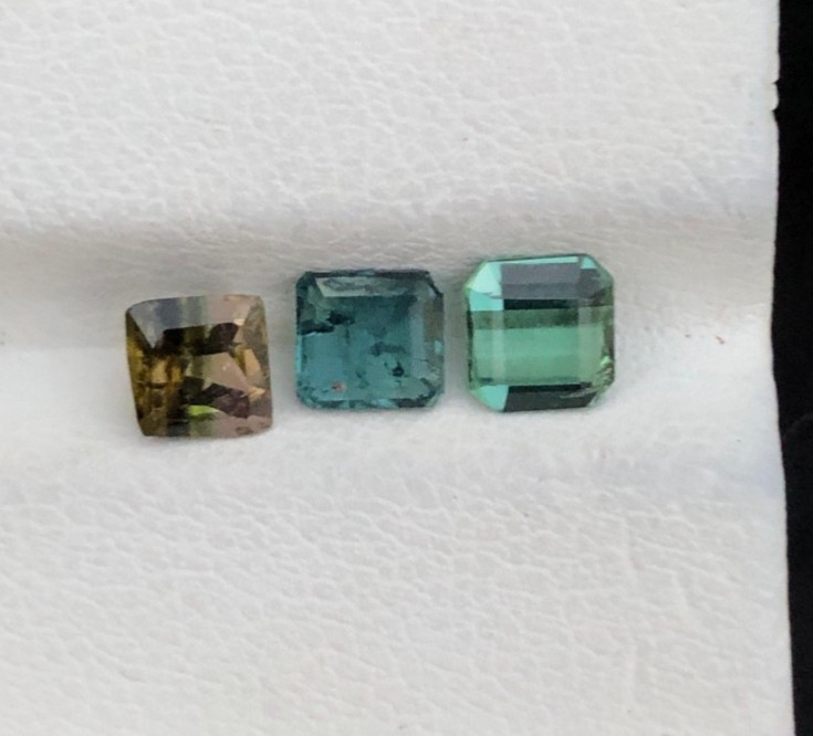 1.58 Carat Natural cut Tourmaline Mixed shape Multiple color from Afghanistan.