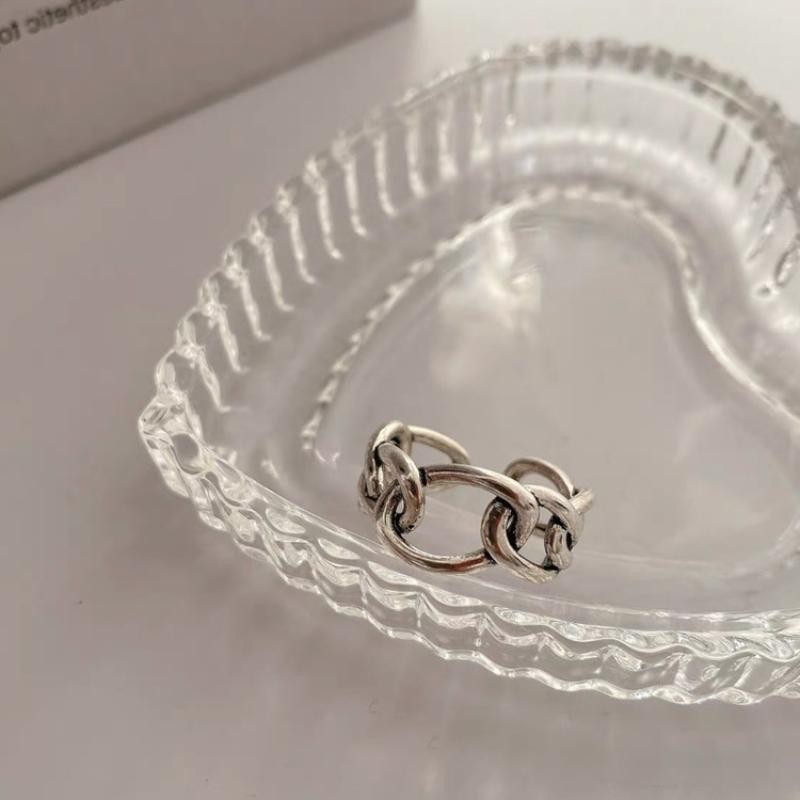 1/2PCS Style Retro Trend Ring Old Watch Strap Simple Opening Personality Ring