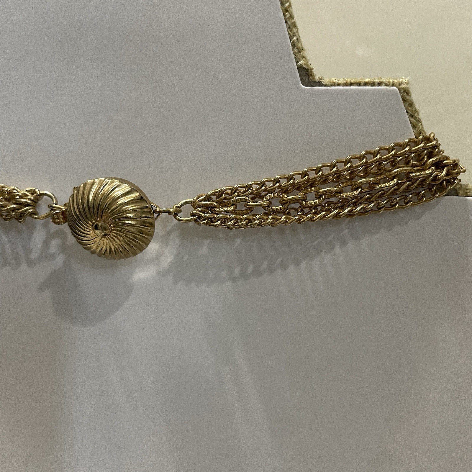 Vintage Multi-chain Gold Chain Choker Necklace With Clasp