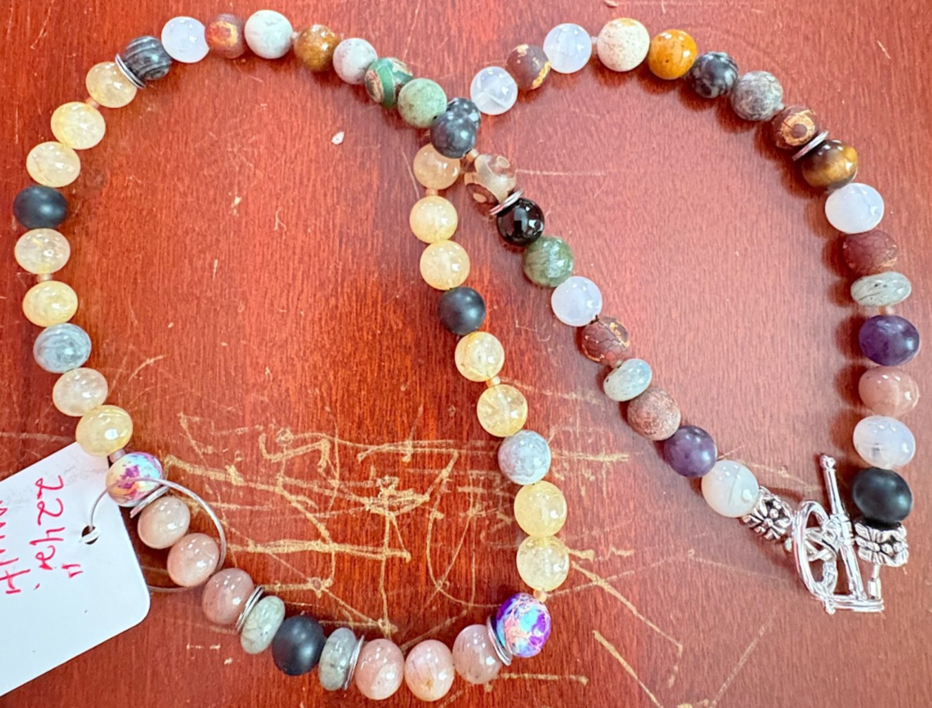 Multi Stone/22.5″/Gemstone Necklace (MG-R2)