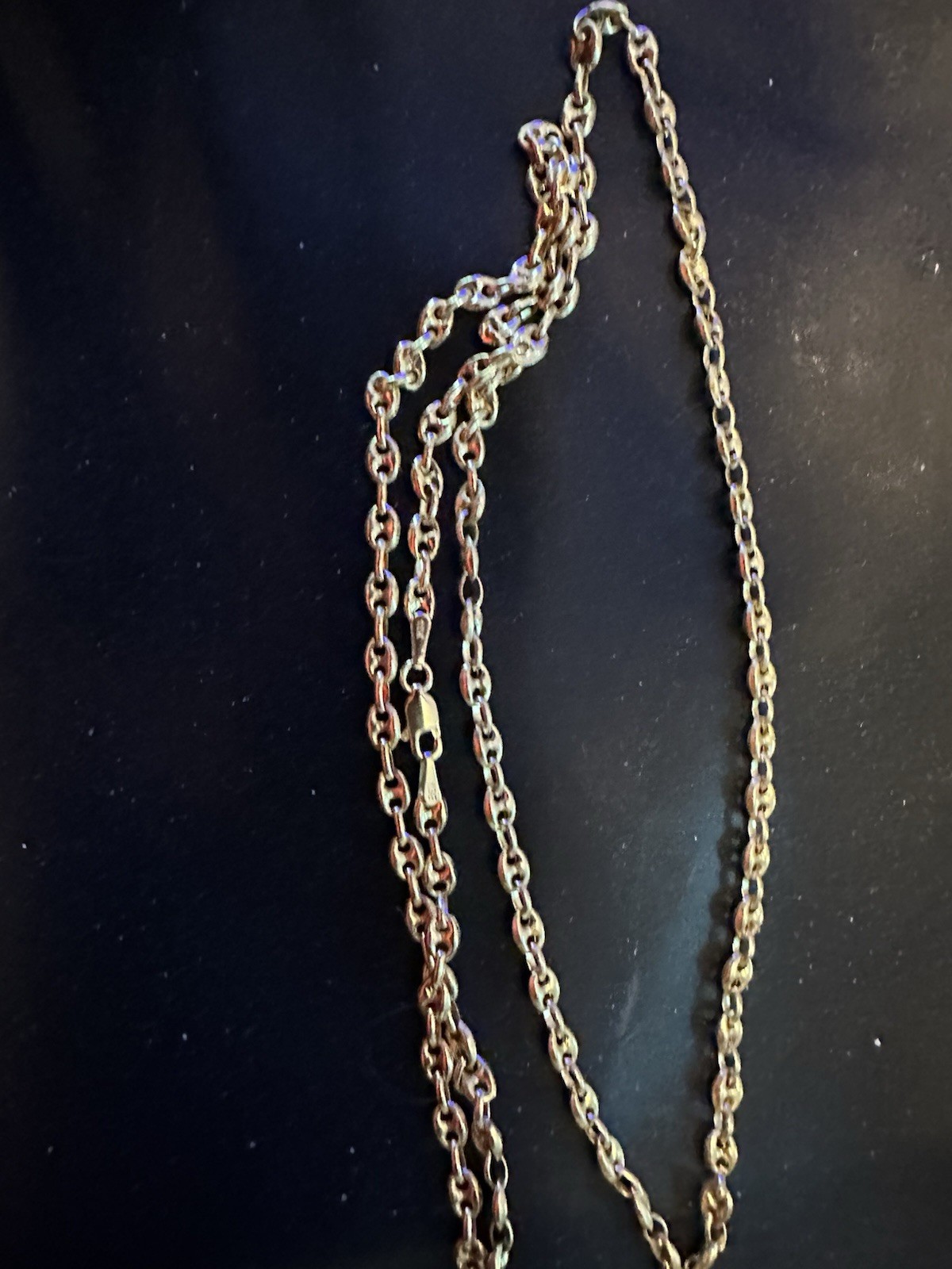 Beautiful Puff Gucci Link 24” Necklace 10kt