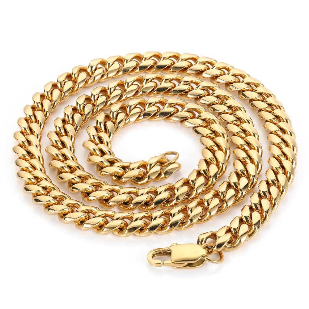 16–30″ Cuban Twist Stainless Steel Chain Available In Gold And Solid Colors