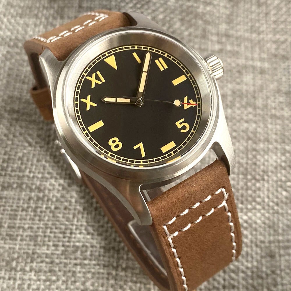 Tandorio 36mm Retro Pilot Sapphire California Dial NH35A 200m Diving Men Watch