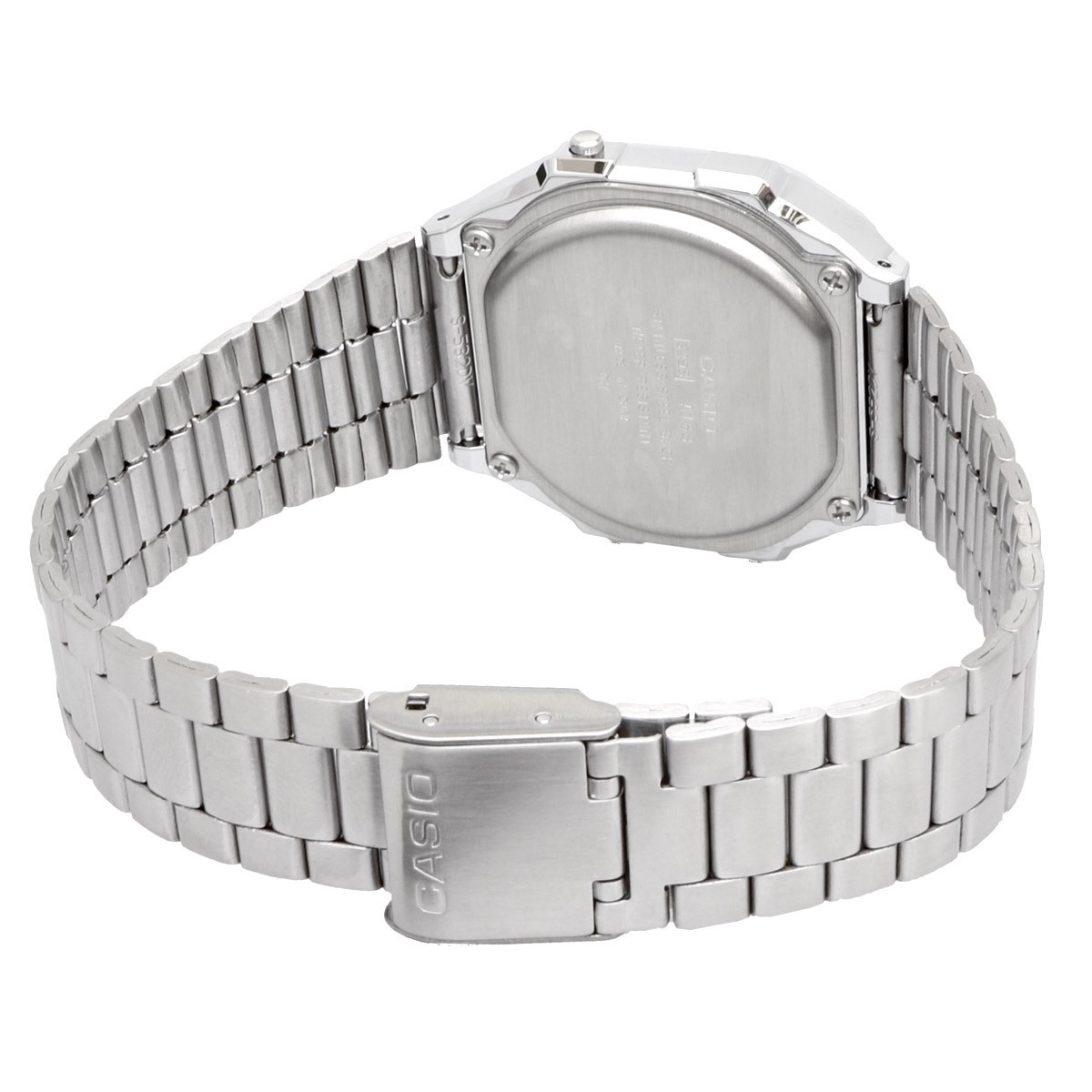Casio A168WA-1WDF Vintage Digital Watch Silver Stainless Steel EL Backlight Retr