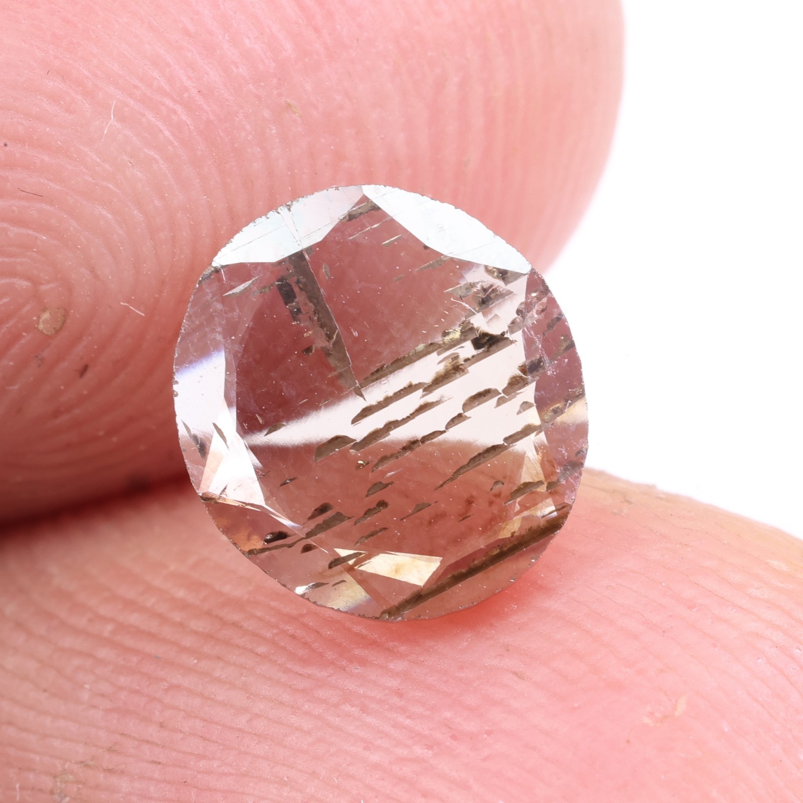 0.93 Ct Lab Grown Fancy Brown Diamond Round Cut Lab Created Diamond 8.3×7.6 MM