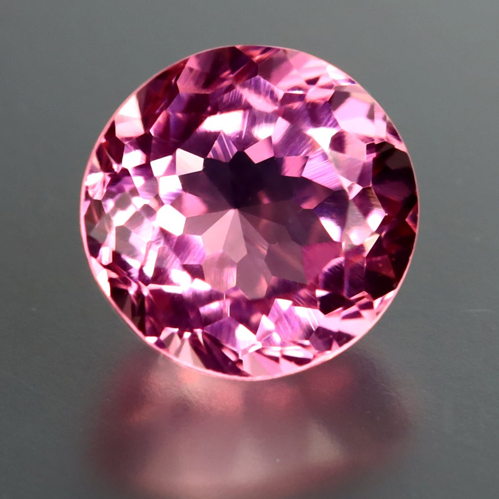 1.27 ct Fabulous Round (6.88 x 6.84 mm) (Un-Heated) Mozambique Pink Tourmaline