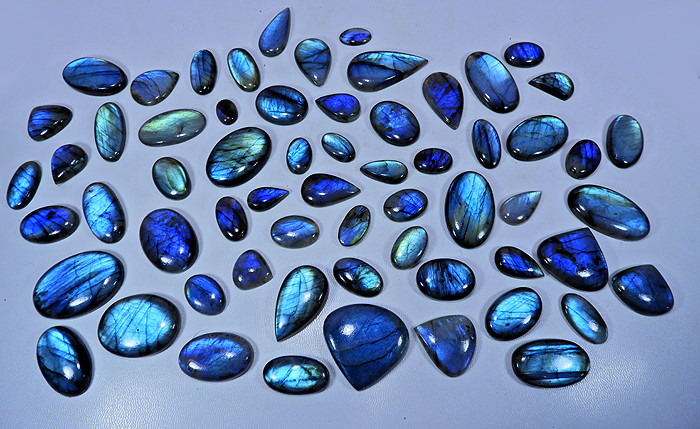 Natural Blue Flash Blue Labradorite Wholesale Cabochon Gemstone Lot