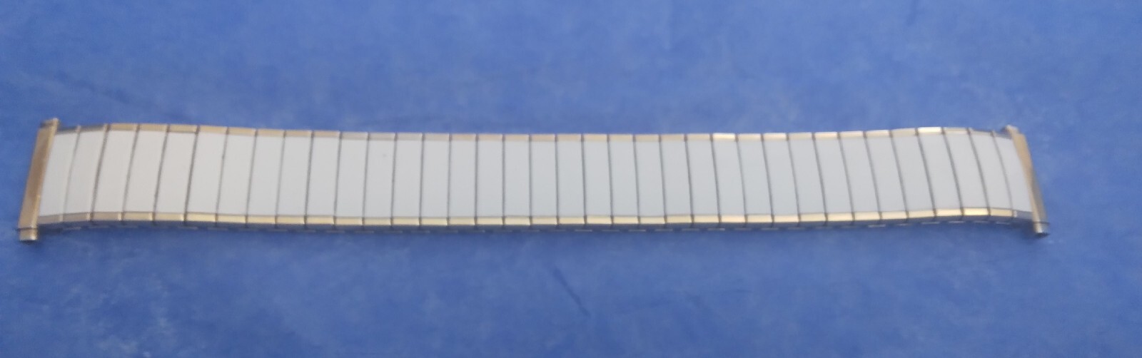NOS Vintage White Enamel Gold Trim 15 mm Speidel Watch Band