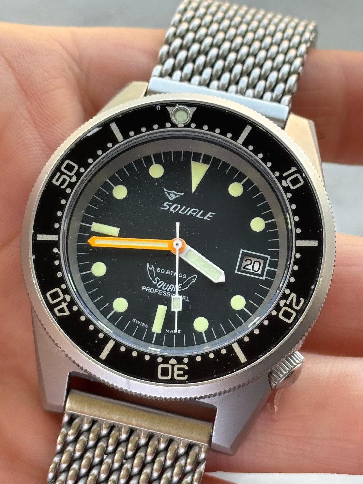 Squale 1521 Professional Classic Diver Watch Automatic Mens 42mm Swiss Made