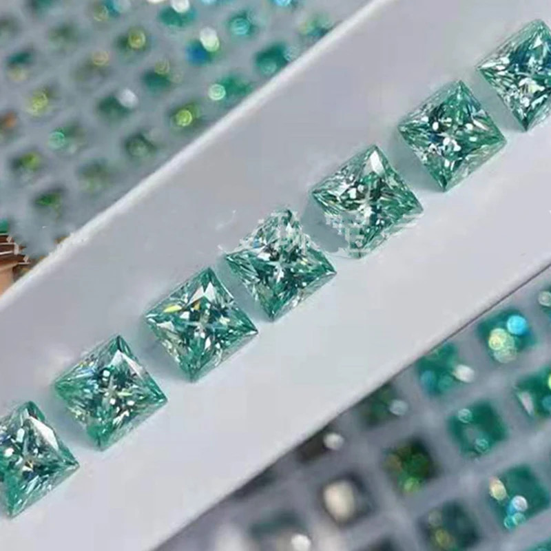 Hot Sale Aqua Blue Multiple Shapes 0.5-5ct Moissanite Stone GRA Certificate VVS1