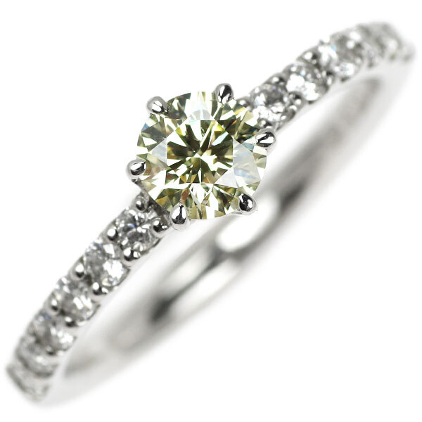 Brand New Pt900 Diamond Ring 0.402ct LY VS2 EX D0.28ct Free Shipping from Japan
