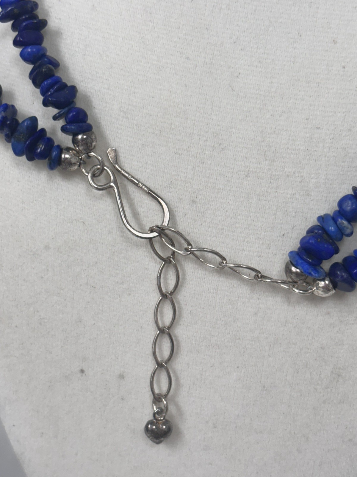 Jay King 2 Strand Natural Afghanistan Lapis Lazuli Sterling Silver Necklace