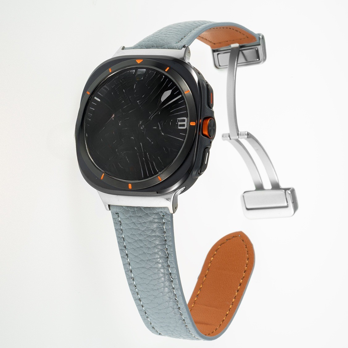 Fits Samsung Galaxy Ultra Watch Strap Leather Rugged Folding Clasp Band 22mm