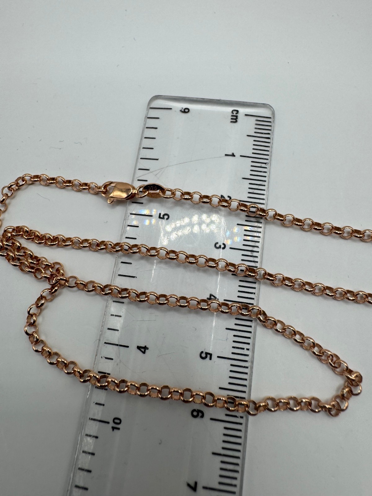 9ct Rose Gold 2.7mm Round Belcher Necklace Chain 16 Inch / 40cm (0570)