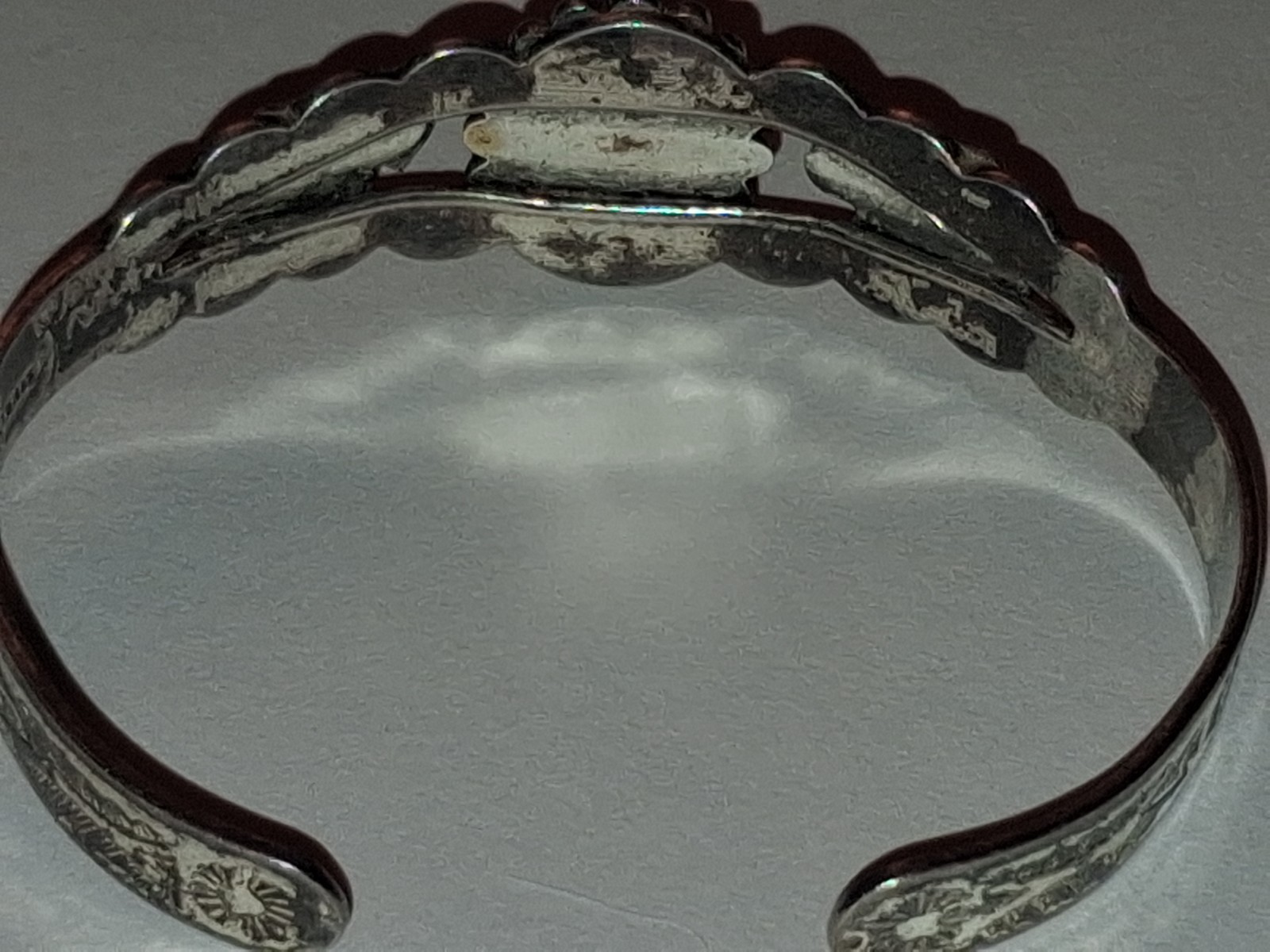 Vintage Sterling Turquoise Thunderbird Cuff Fred Harvey