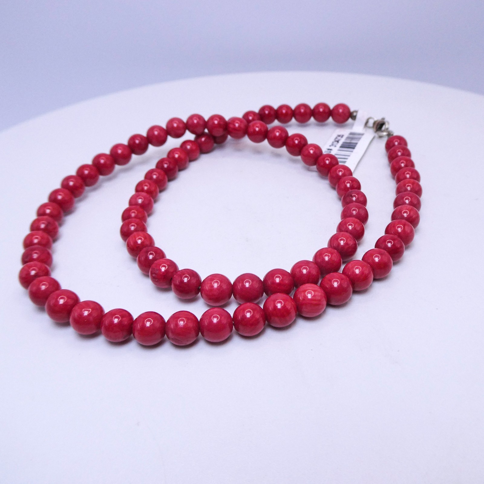 New Red Coral Stackable Beaded 18″ Necklace