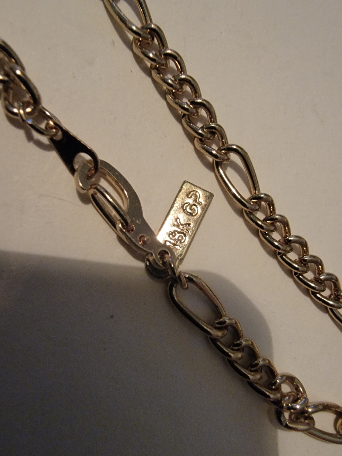 18k GP Stamped Gold Plated Chain Cuff Bracelet Tennis