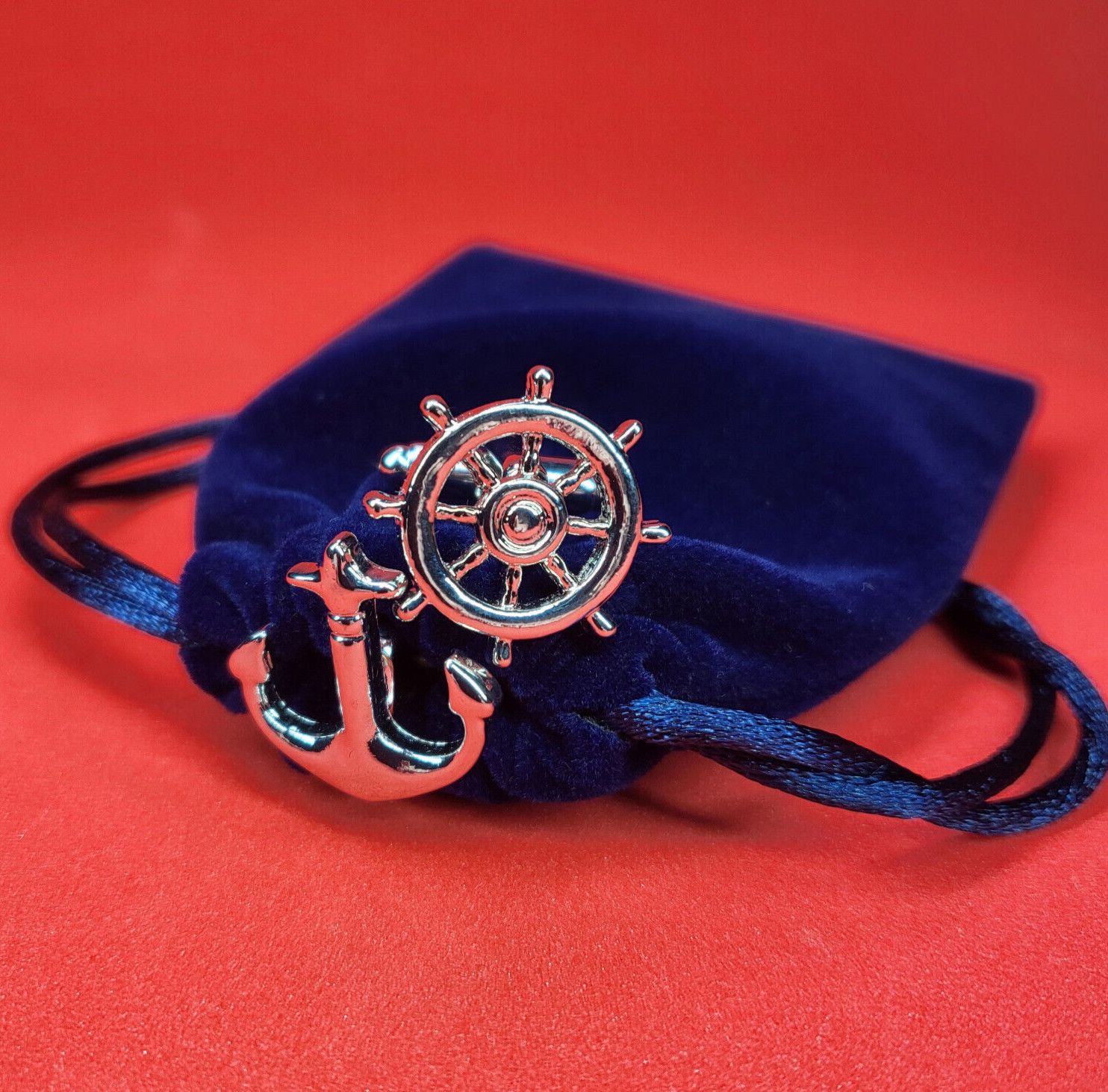 Timeless Nautical Anchor & Ship Wheel Cufflinks – Versatile Gift for Men Formal