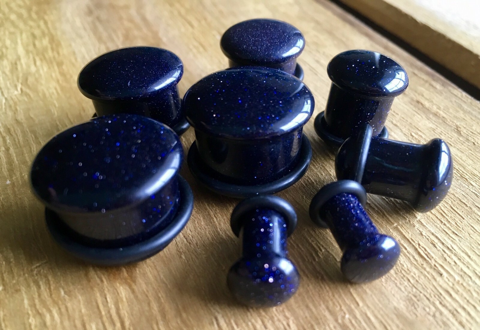 – ALL 10 PAIR – Stone Plugs Organic Single Flare Ear Gauges Body Jewelry (lot 2)