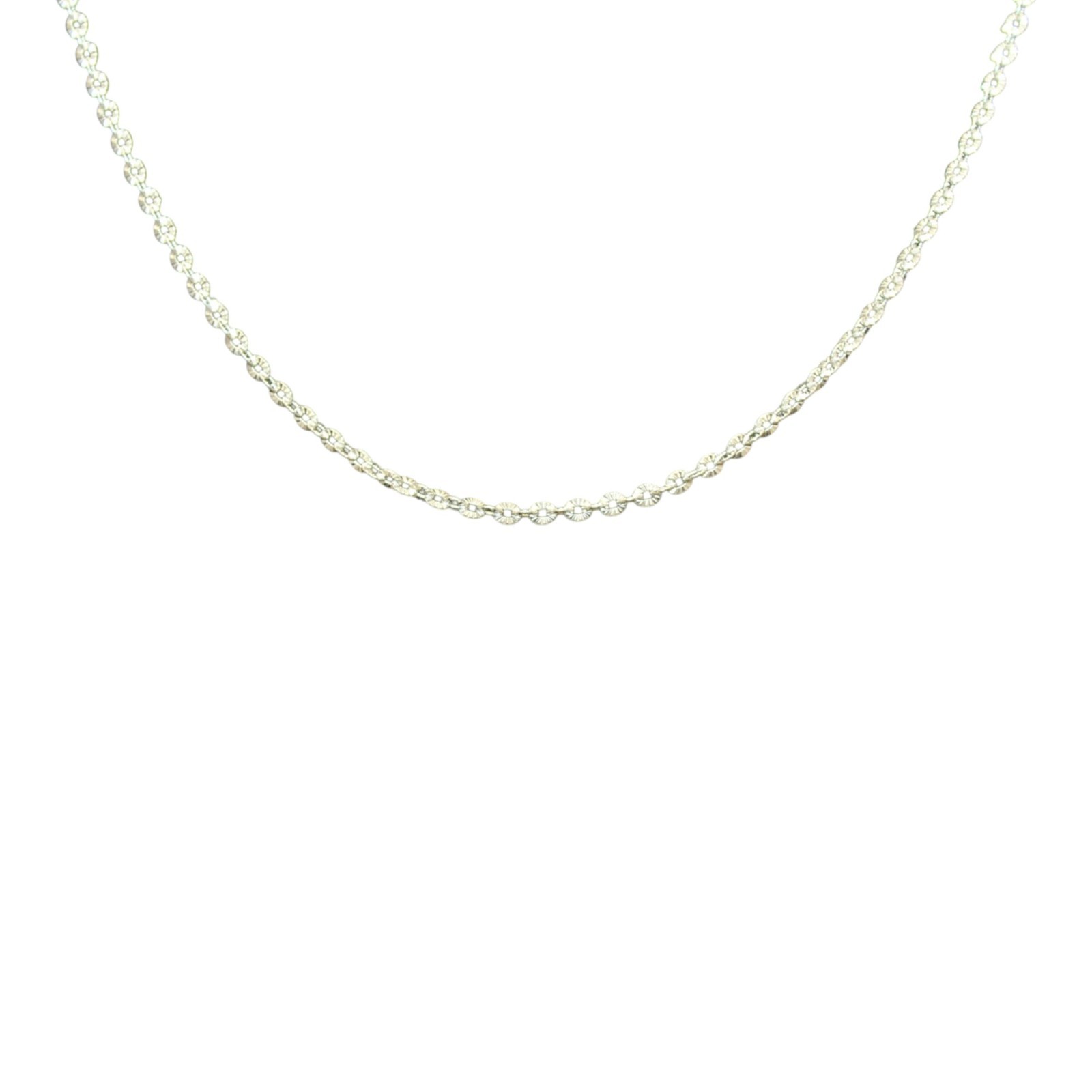 925 Sterling Silver Link Chain 18.0″ Handmade Single Piece Unisex Strong M0124