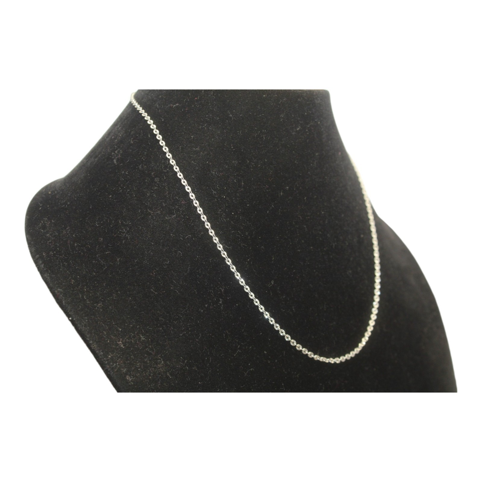 925 Sterling Silver Link Chain 18.0″ Handmade Single Piece Unisex Strong M0124