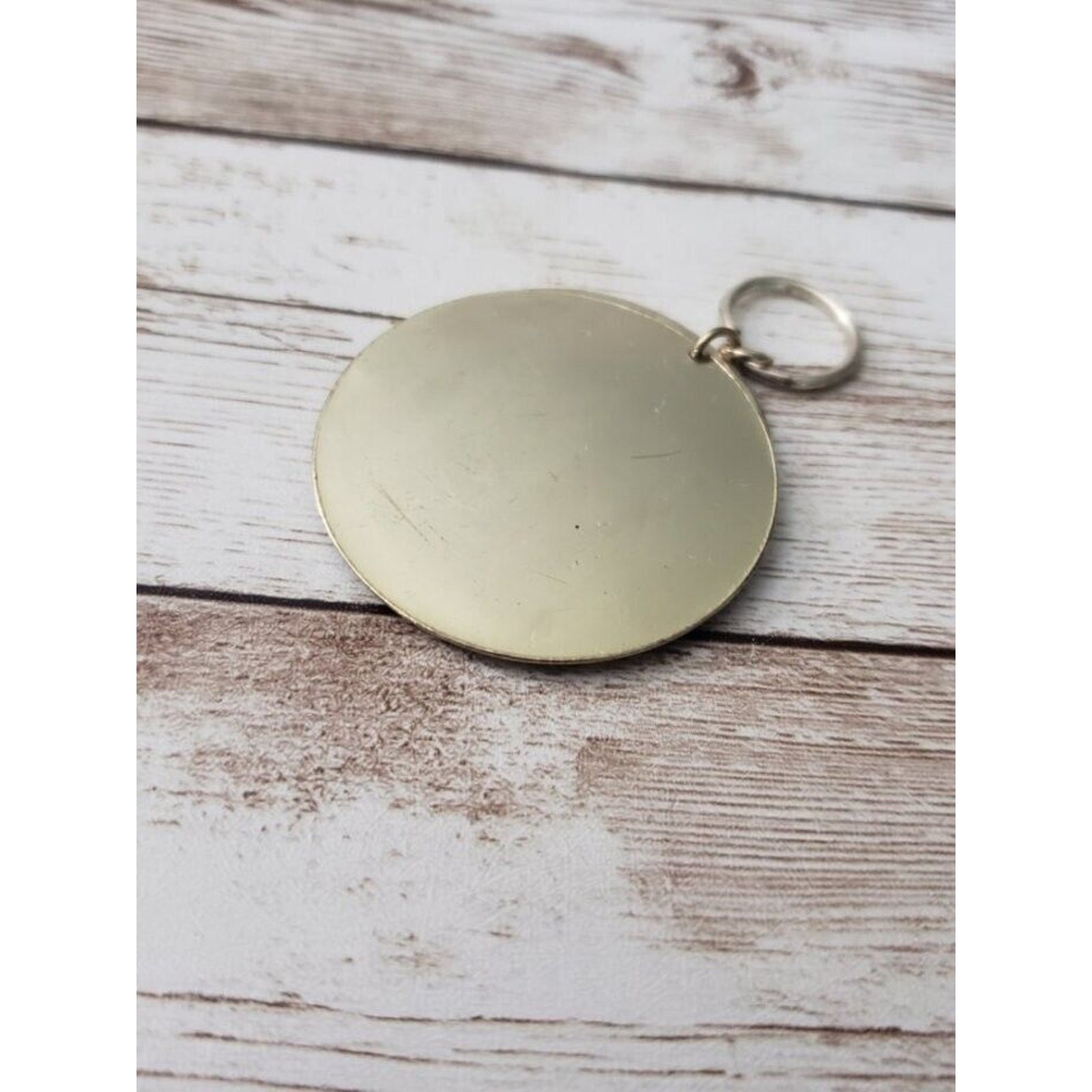 Gold Tone & Black Cut Out Flower Pattern Vintage Pendant – No Chain Included