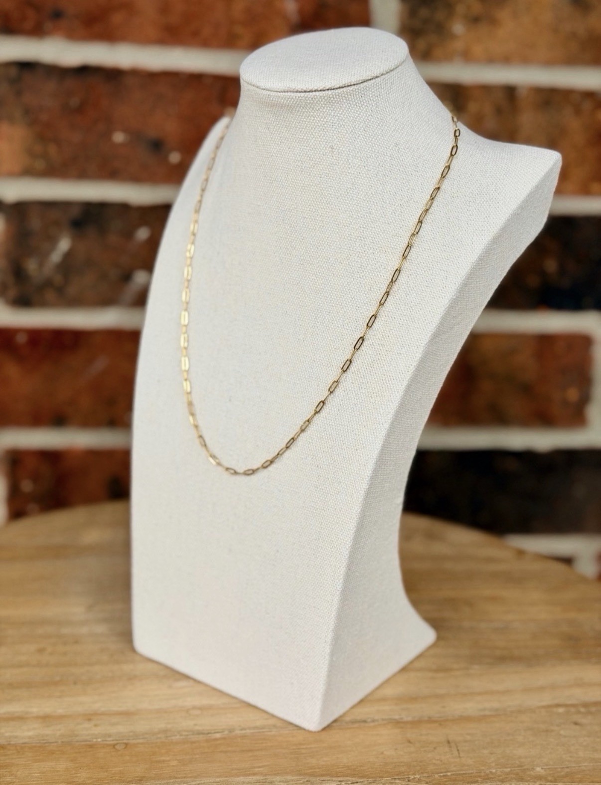 20” Gold Paperclip Chain Necklace
