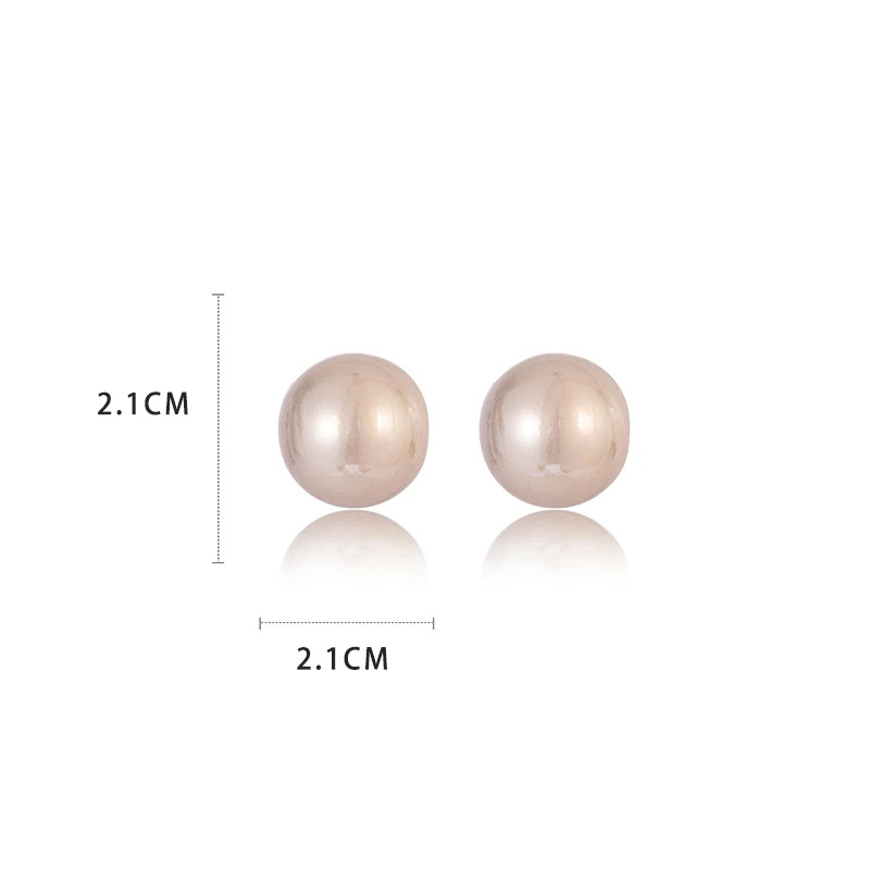 Women’s Minimalist Gap Imitation Pearl Stud Earrings Fashion Commuter Jewelry