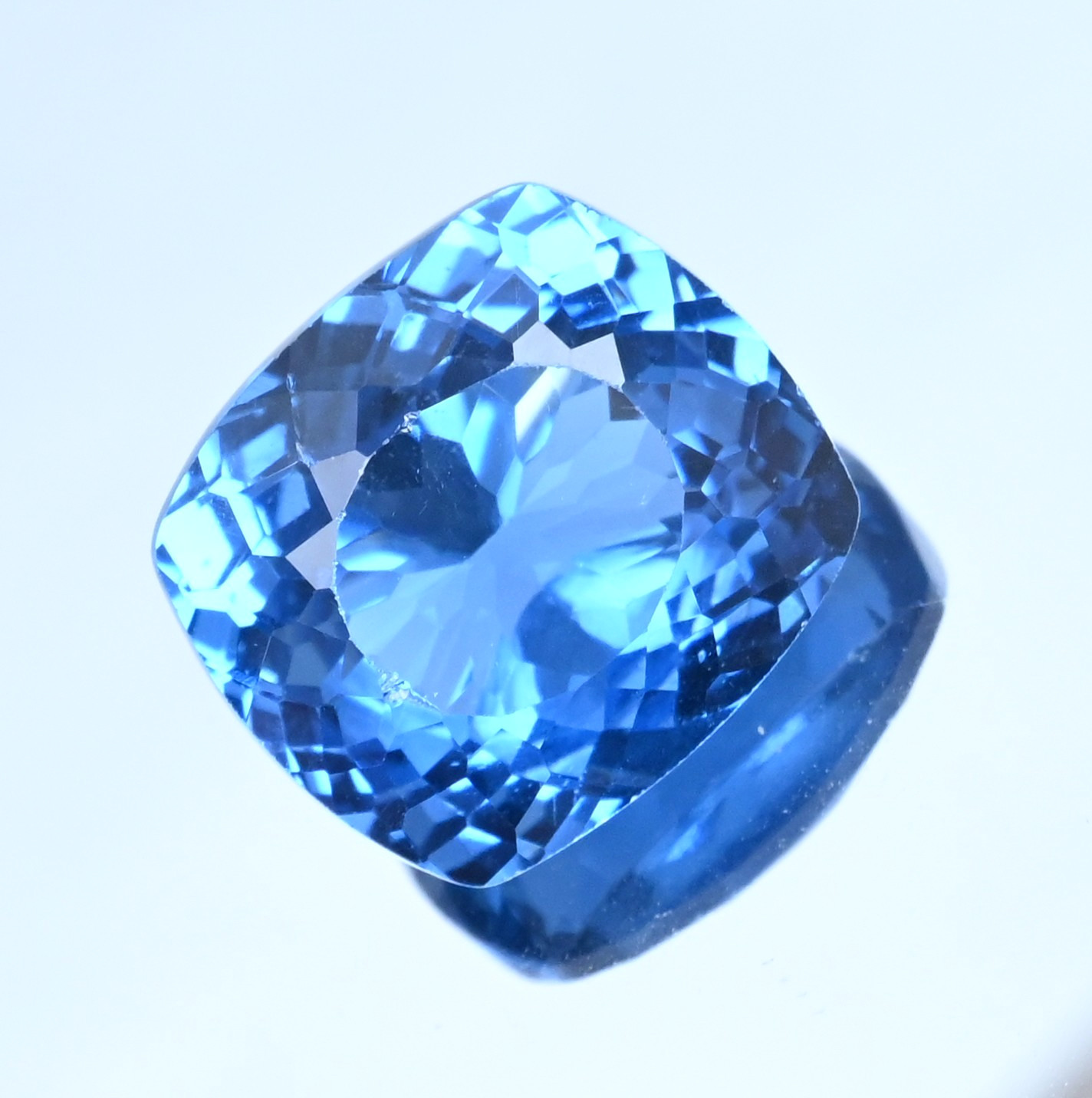 22.65 Ct Natural Flawless Namibian Blue Jeremejevite Cushion Certified Gemstone