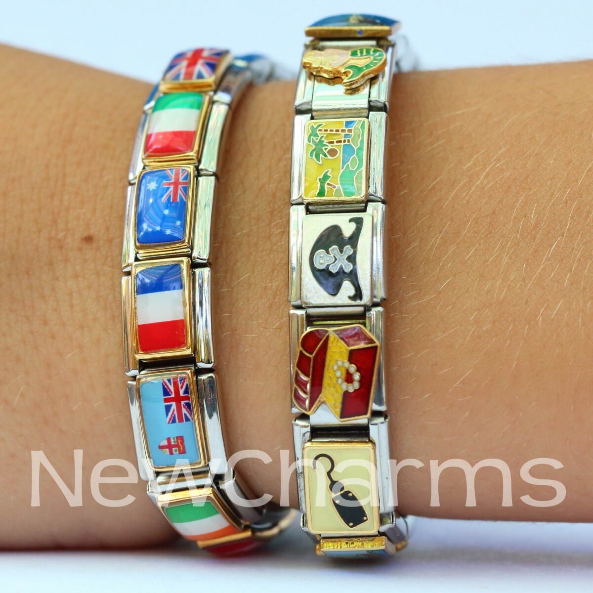 Country FLAG ITALIAN CHARM for your bracelet choose from 200+ World Flags 9mm