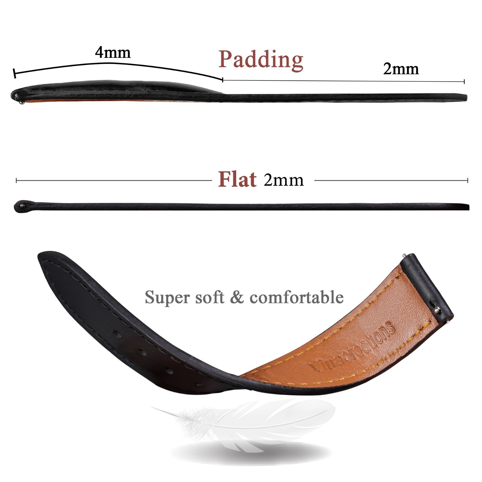 Leather Watch Strap Men Genuine Crocodile Quick Release Watch Band Classic Gift